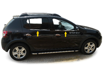 Dacia Sandero 2013–2020 Raamomlijsting (RVS) foto 1