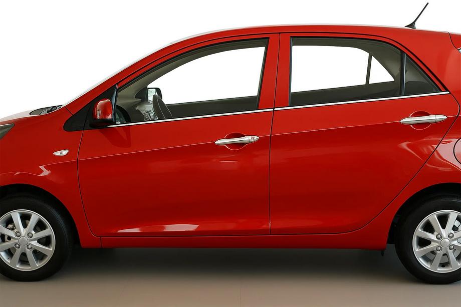 Kia Picanto 2011–2016 Raamomlijsting (4-delig, RVS) Image