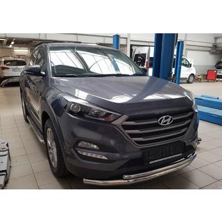 Voorbeschermbeugel ST014 (RVS) Hyundai Tucson TL 2016–2021 foto 2