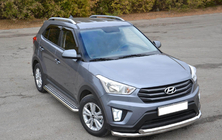 Hyundai Creta 2014–2020 Voorbeschermbeugel ST014 (RVS) foto 1