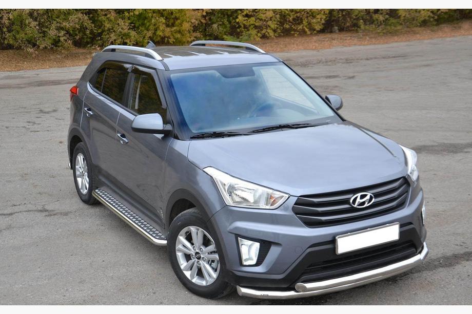 Hyundai Creta 2014–2020 Voorbeschermbeugel ST014 (RVS) Image