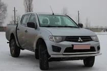 Mitsubishi L200 2006–2015 Voorbeschermbeugel ST014 (RVS) foto 3