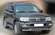 Toyota Land Cruiser 100 1998–2007 Voorbeschermbeugel ST014 (RVS) Ø60/42 mm foto 3