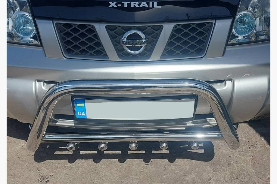 Nissan X-trail T30 2002–2007 Bullbar QT006 (RVS) Foto 1
