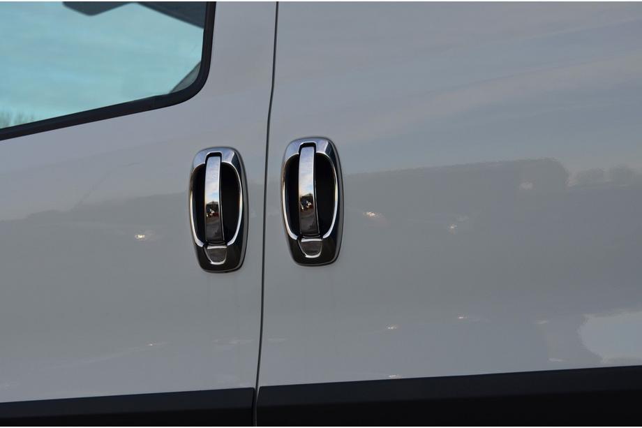 Opel Combo 2012–2018 RVS deurgreep covers en omlijsting (8-delig) OmsaLine - Italiaans roestvrij staal Image