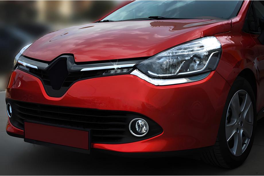 Renault Clio IV 2012–2019 OmsaLine grille sierlijsten (2 stuks, RVS) Image