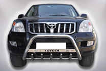 Toyota Land Cruiser Prado 120 2002–2009 Bullbar WT004 (RVS) foto 1