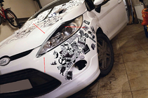 Ford Fiesta 2008–2017 Koplamp sierlijsten (2 st., kunststof) foto 2