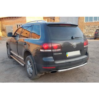 Achterbeschermbeugel AK002 (2 stuks, RVS) Volkswagen Touareg 2002–2010 foto 4