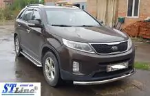 Kia Sorento II XM 2009–2014 Frontbescherming ST008 (2013-2015, RVS) foto 2