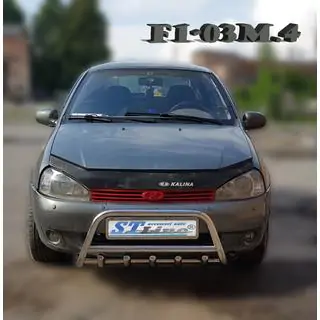Bullbar WT003 (60 mm, RVS) Lada Kalina 2004–2011 foto 2