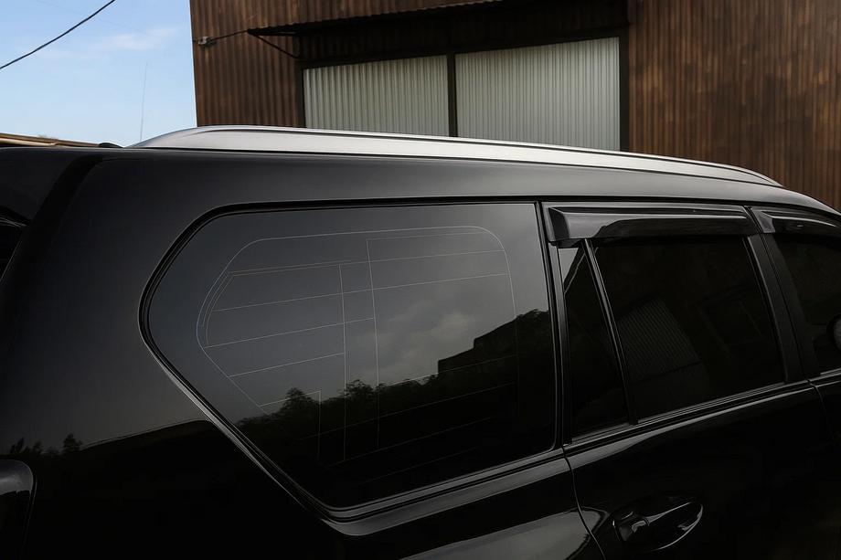 Toyota Land Cruiser Prado 150 2009–2023 Dakrails in Lexus-design (2 stuks, grijs) Image