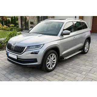 Side steps Allmond Grey (2 stuks, aluminium) Skoda Kodiaq 2016–2023 foto 1
