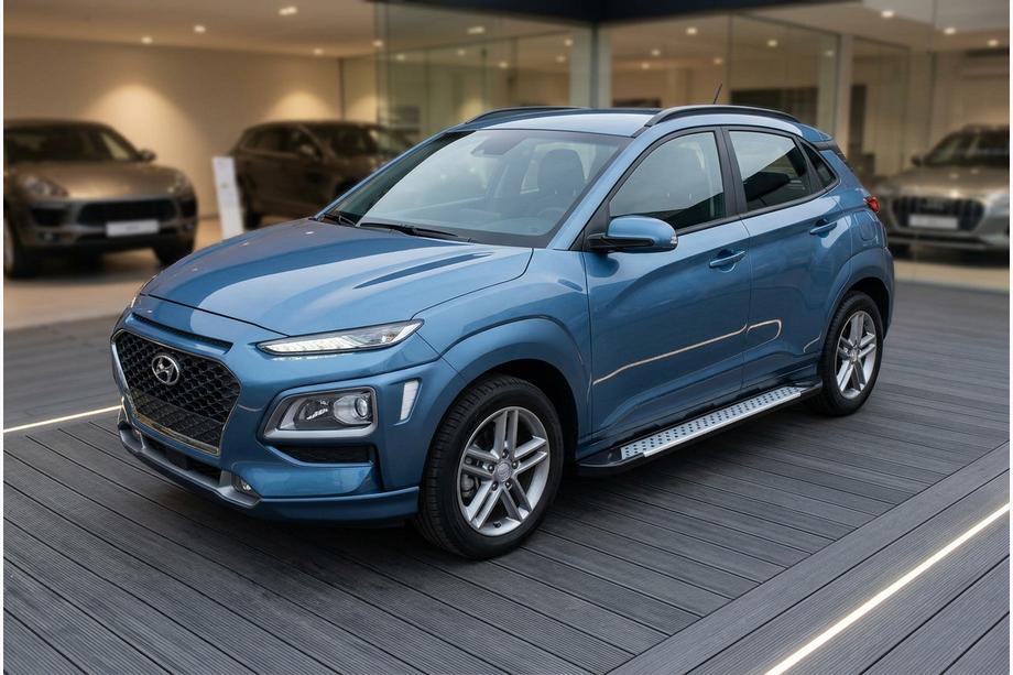 Hyundai Kona 2017–2023 Side steps Allmond Grey (2 stuks, aluminium) Image