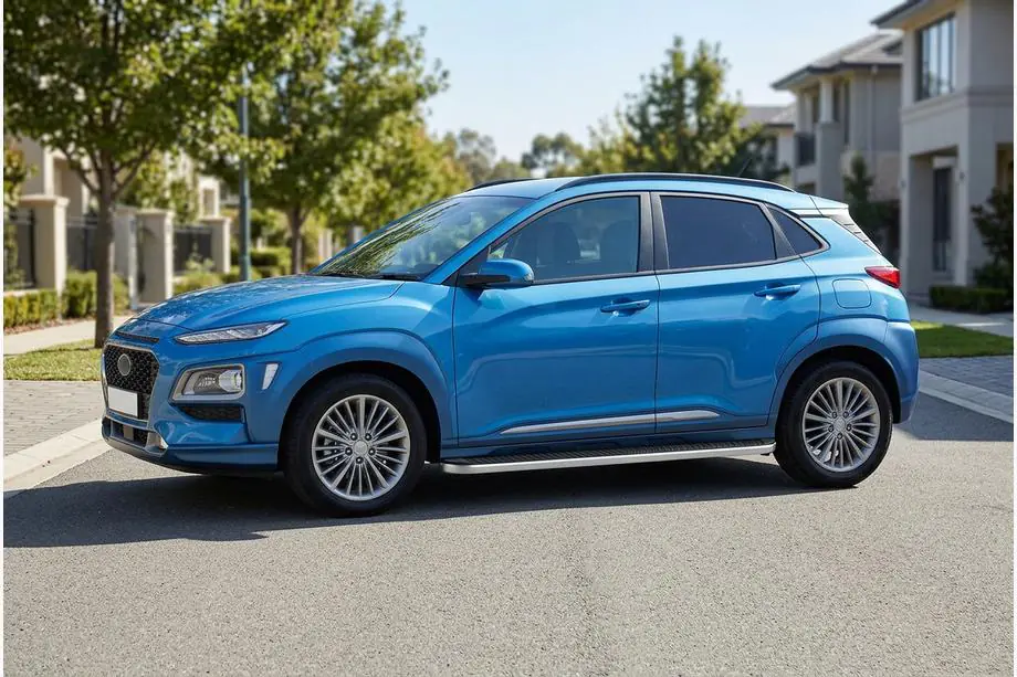 Hyundai Kona 2017–2023 Side steps Tayga Grey (set van 2, aluminium) Foto 1