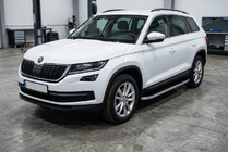 Skoda Kodiaq 2016–2023 Side steps Tayga Grey (set van 2, aluminium) foto 1