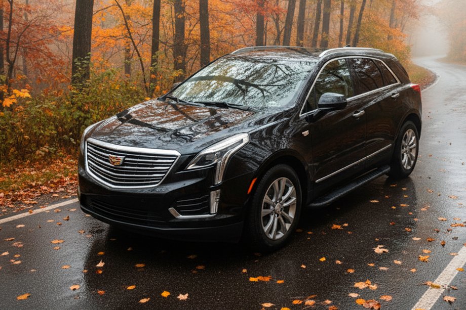 Cadillac XT5 2016– Side steps Bosphore Black (set van 2, aluminium) Image