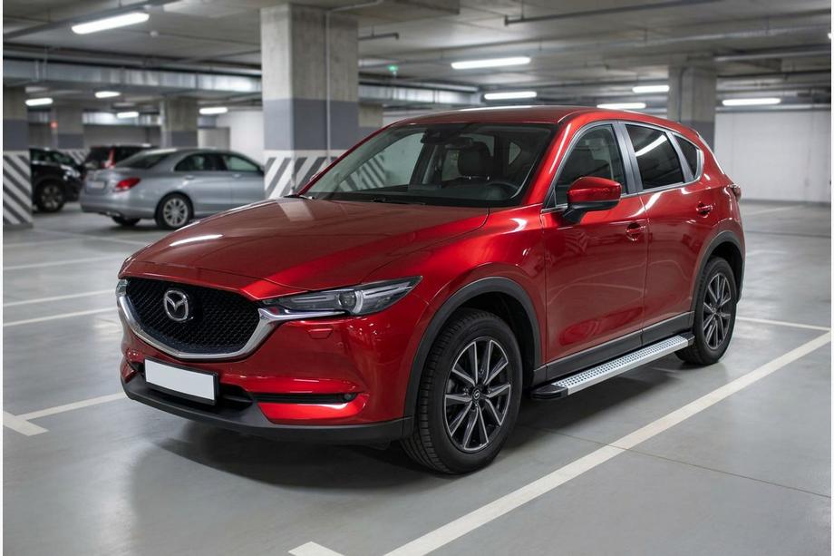 Mazda CX-5 2017–2025 Zijtreden Maya V2 (set van 2, aluminium) Image