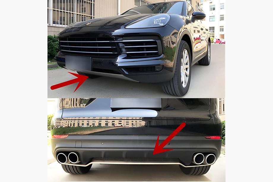 Porsche Cayenne 2018– Voor- en achterbumperlip Foto 1