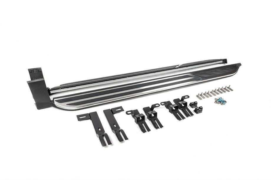 Skoda Karoq 2018– OEM V1 zijsteps (set van 2, aluminium) Image