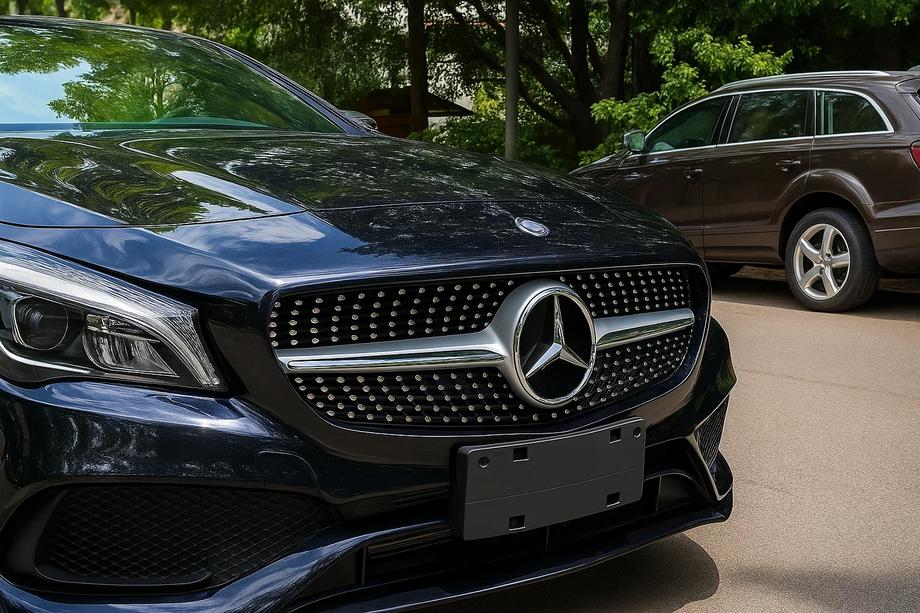 Mercedes CLA C117 2013–2019 Voorgrille (2013-2016, Diamond Silver) Foto 1