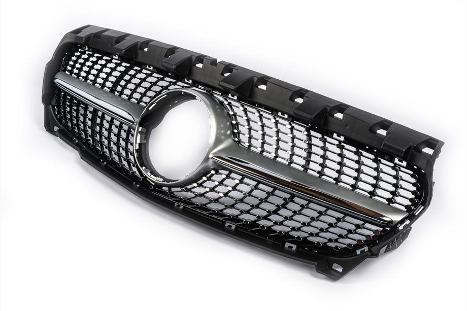 Mercedes CLA C117 2013–2019 Voorgrille (2013-2016, Diamond Silver) Foto 3