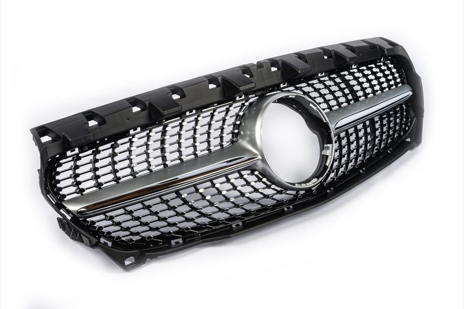 Mercedes CLA C117 2013–2019 Voorgrille (2013-2016, Diamond Silver) Foto 4
