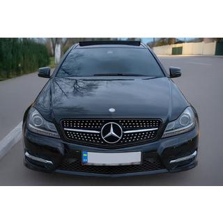 Diamond Black voorgrille Mercedes C-klasse W204 2007–2015 foto 1