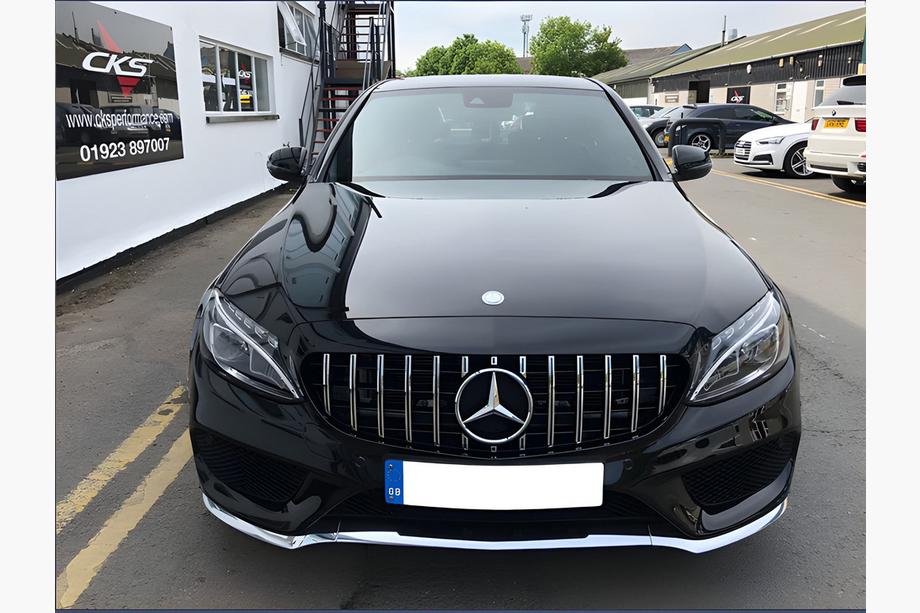 Mercedes C-klasse W205 2014–2021 Panamericana GT voorgrille (voor Avantgarde/AMG-Line/C43 AMG) 2018+, zonder camera Foto 6