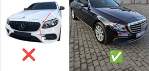 Mercedes E-class W213 2016–2023 Voorgrille Diamond (voor Classic en Exclusive, 2016-2019) foto 4