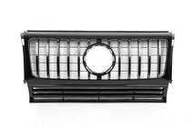 Mercedes G-klasse W463 1990–2018 Voorgrille (GT, met chromen strips) Wit met chromen strips foto 2