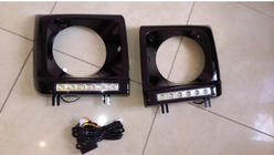 Mercedes G-klasse W463 1990–2018 Koplampcovers met LED (6 diodes, set) foto 3