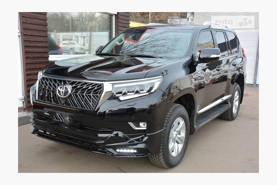 Toyota Land Cruiser Prado 150 2009–2023 TRD voor- en achterbumperlip (2017-) Zwarte kleur Foto 4