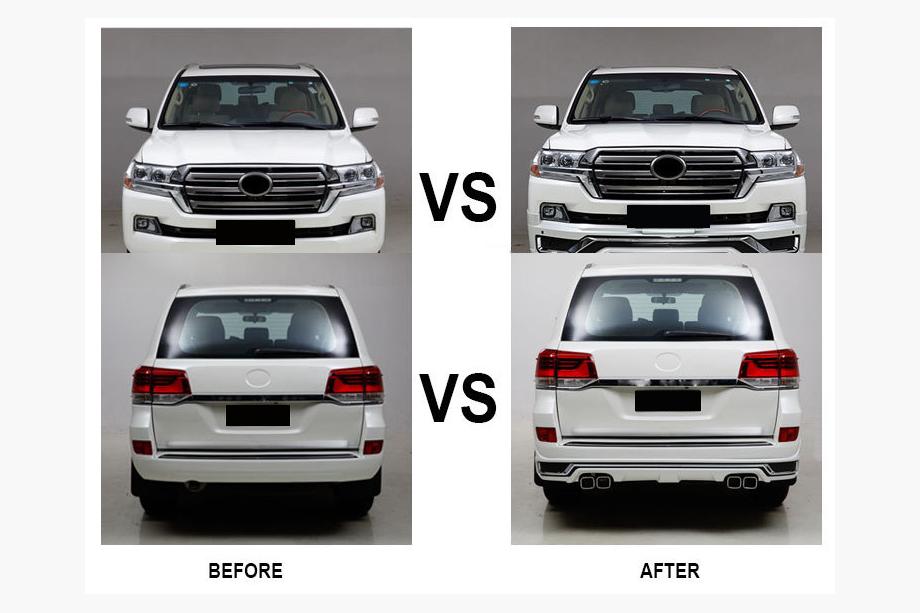 Toyota Land Cruiser 200 2007–2021 Bodykit-set 2016↗ (Modelista V3) Zwarte kleur Foto 5