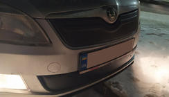 Skoda Fabia 2007–2014 Winterafdekking voor grille (2011-2014, bovenste) foto 3