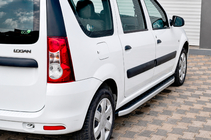Dacia Logan MCV 2004–2014 Fullmond side steps (set van 2, aluminium) foto 1
