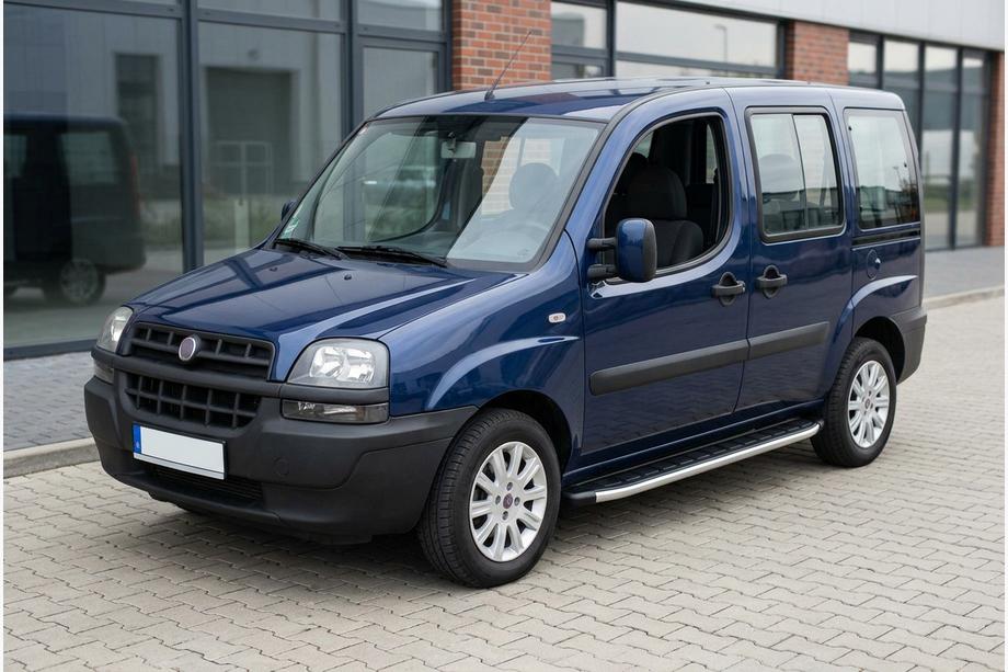 Fiat Doblo I 2005–2010 Side steps Fullmond (2 stuks, aluminium) Maxi basis Image