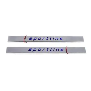 LED dorpelplaten (kort) RVS, 2-delig Mercedes E-class W124 1984–1997 foto 3
