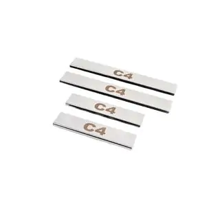 Carmos instaplijsten (4 stuks, RVS)