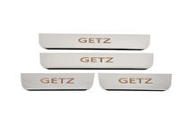 Hyundai Getz 2002– Carmos dorpellijsten (set 4 stuks, RVS) foto 1