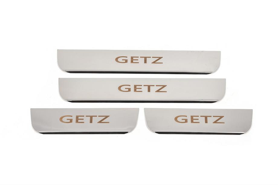 Hyundai Getz 2002– Carmos dorpellijsten (set 4 stuks, RVS) Image