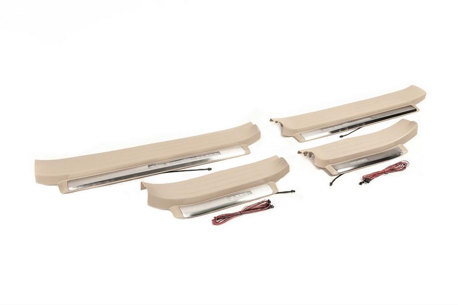 Toyota Land Cruiser Prado 150 2009–2023 Instaplijsten met verlichting (beige) Image