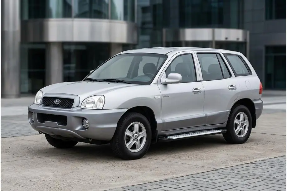 Hyundai Santa Fe 1 2000–2006 Zijsteps Allmond Grey (2 stuks, aluminium) Image