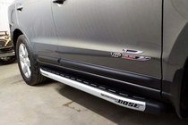 Hyundai Santa Fe 2 2006–2012 Side steps Fullmond (2 stuks, aluminium) foto 13