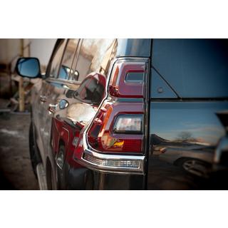Chromen achterlichtcovers V1 (2 stuks, 2018+) Toyota Land Cruiser Prado 150 2009–2023 foto 2