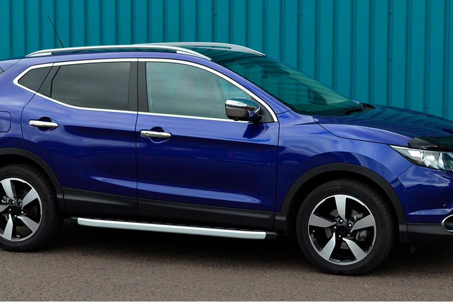 Nissan Qashqai 2010–2014 Fullmond side steps (2 stuks, aluminium) Korte wielbasis Foto 3