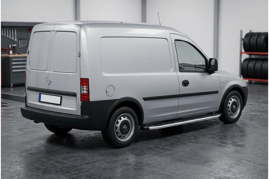 Opel Combo 2002–2012 Fullmond side steps (set van 2, aluminium) Image