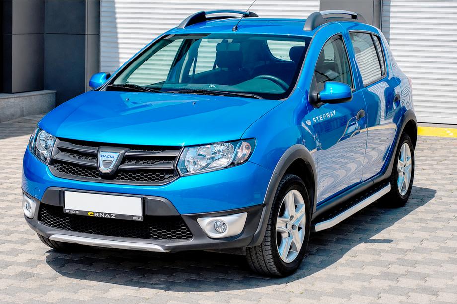 Dacia Sandero 2013–2020 Fullmond side steps (2 stuks, aluminium) Image