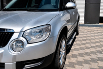 Skoda Yeti 2009–2017 Side steps Allmond Grey (set van 2, aluminium) foto 1