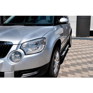 Side steps Allmond Grey (set van 2, aluminium) Skoda Yeti 2009–2017 foto 1